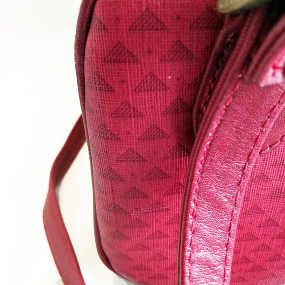 Vintage 1980;s Liz Claiborne-Red Triangle Logo-Crossbody Bag - Picture 14 of 15